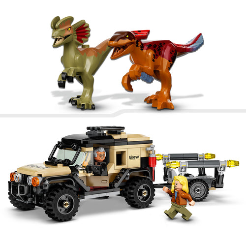 76951 LEGO® Jurassic Word - Trasporto del Piroraptor e del Dilofosauro