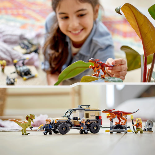 76951 LEGO® Jurassic Word - Trasporto del Piroraptor e del Dilofosauro