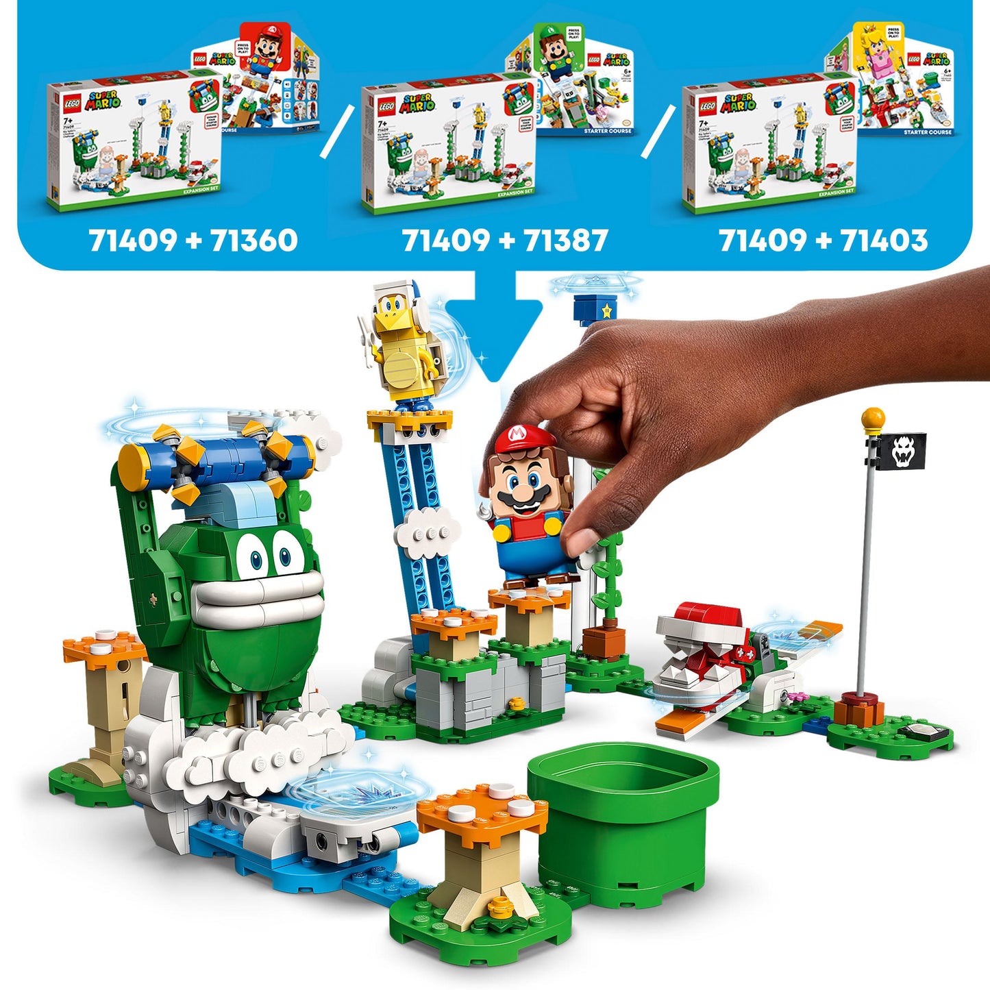 71409 LEGO® Super Mario - Pack espansione Sfida sulle nuvole di Spike gigante