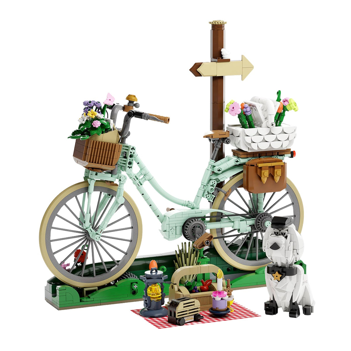 85059 Pantasy Retro Bicicletta per il Picnic di Primavera  Set di Mattoncini