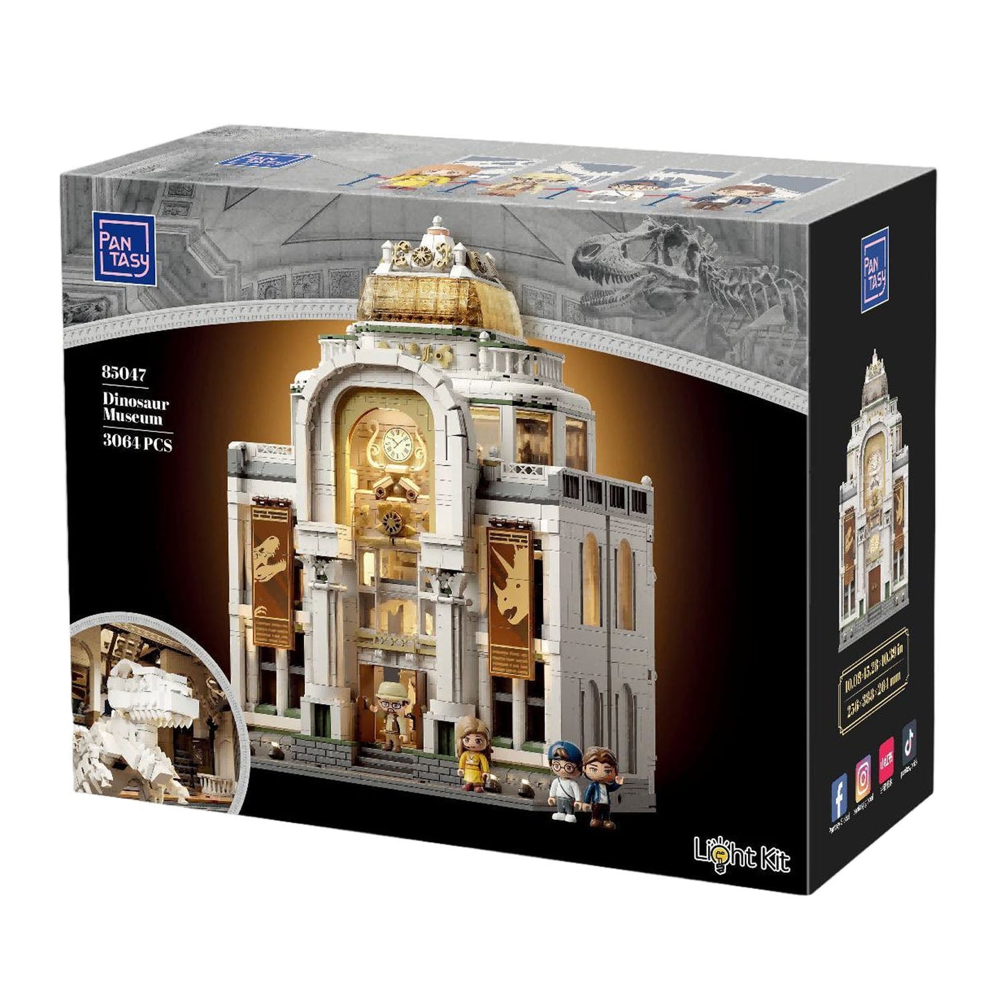 85047 PANTASY set di mattoncini collezione Edifici Modulari: Museo dei Dinosauri