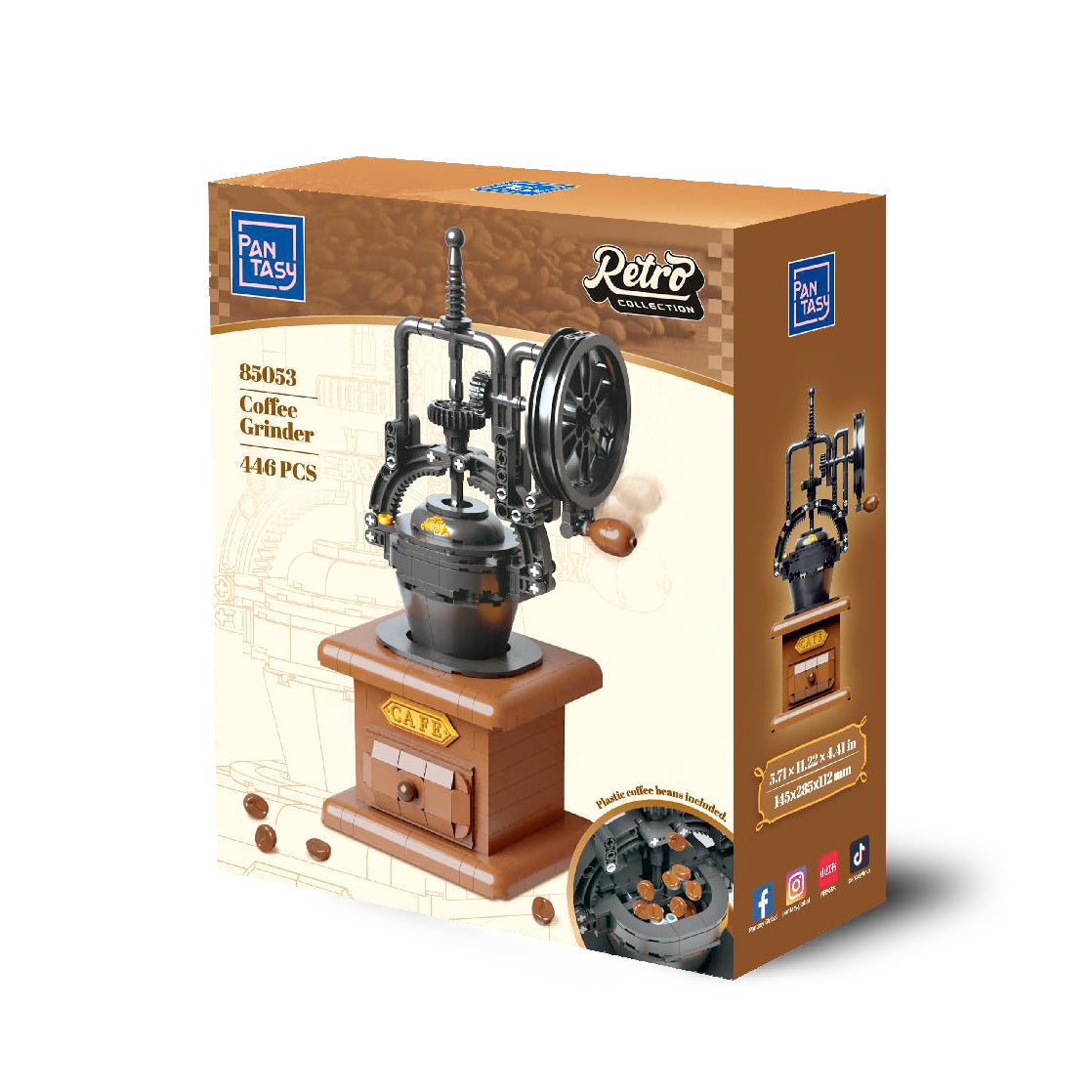85053 Pantasy Set di Mattoncini Collezione Retro Il Macina Caffè