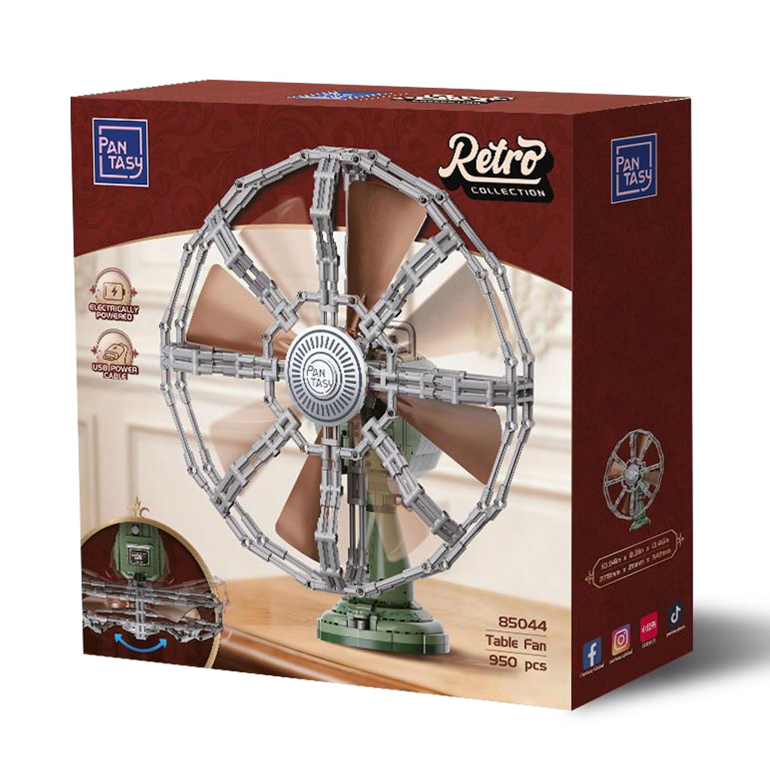 85044  PANTASY set di mattoncini collezione Retrò : Ventilatore da Tavolo