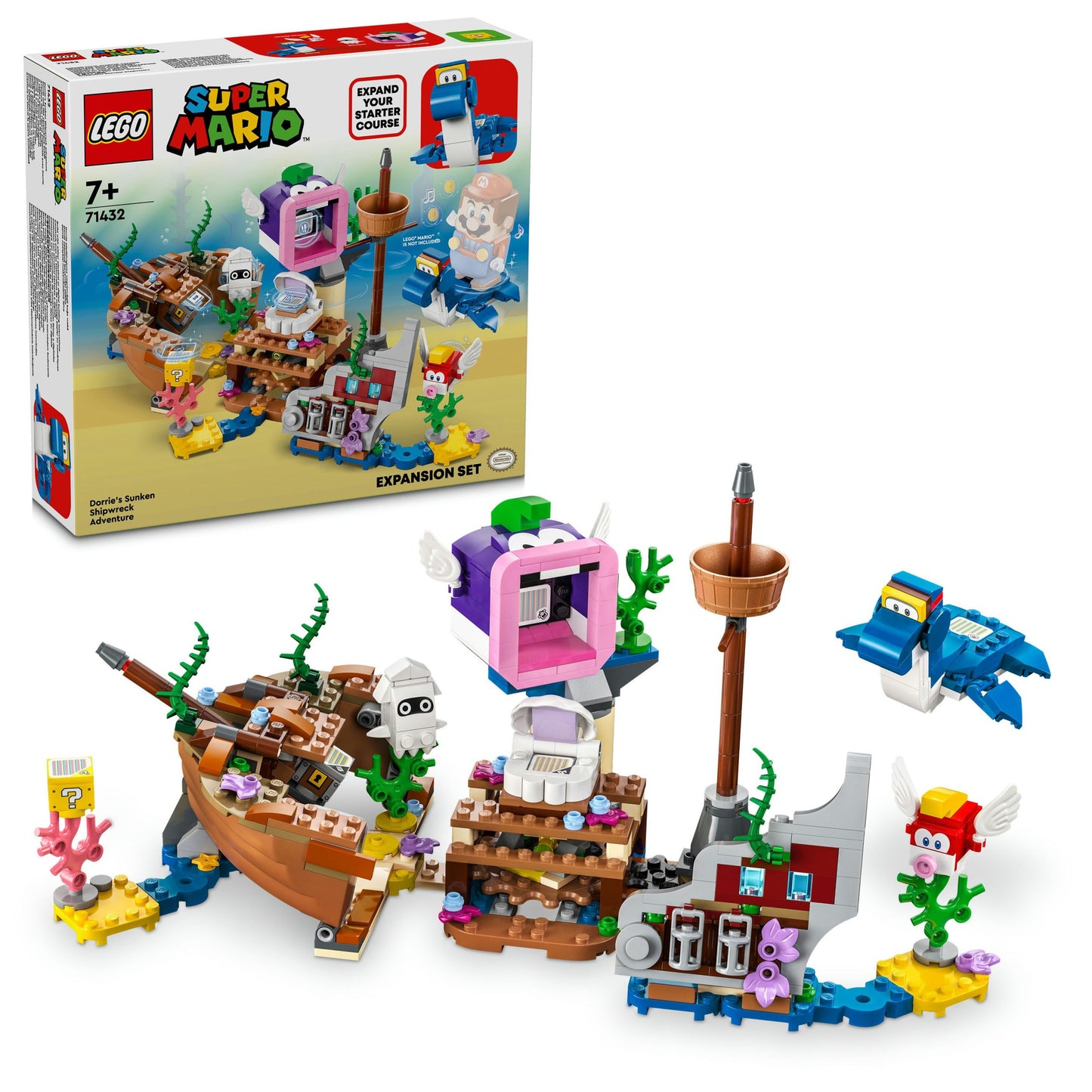 71432 LEGO Super Mario Pack di espansione Il veliero sommerso di Dorrie