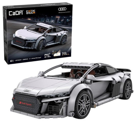 C5701 CaDA Audi R8 Coupé 1:14 App + RC Auto Sportiva da Costruire con 536 Pezzi