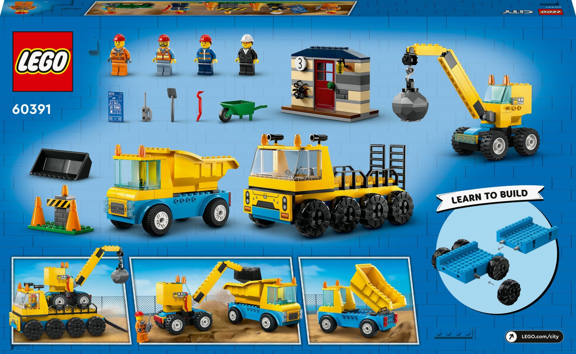 60391 - LEGO City - Camion da cantiere e gru con palla da demolizione