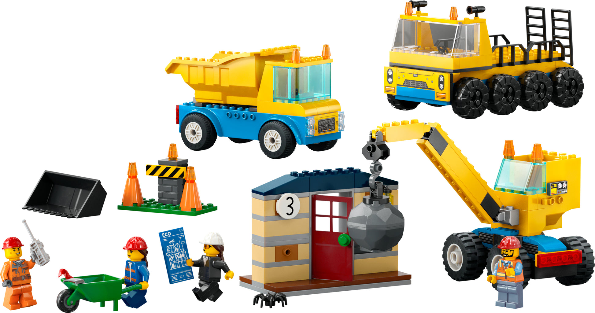 60391 - LEGO City - Camion da cantiere e gru con palla da demolizione