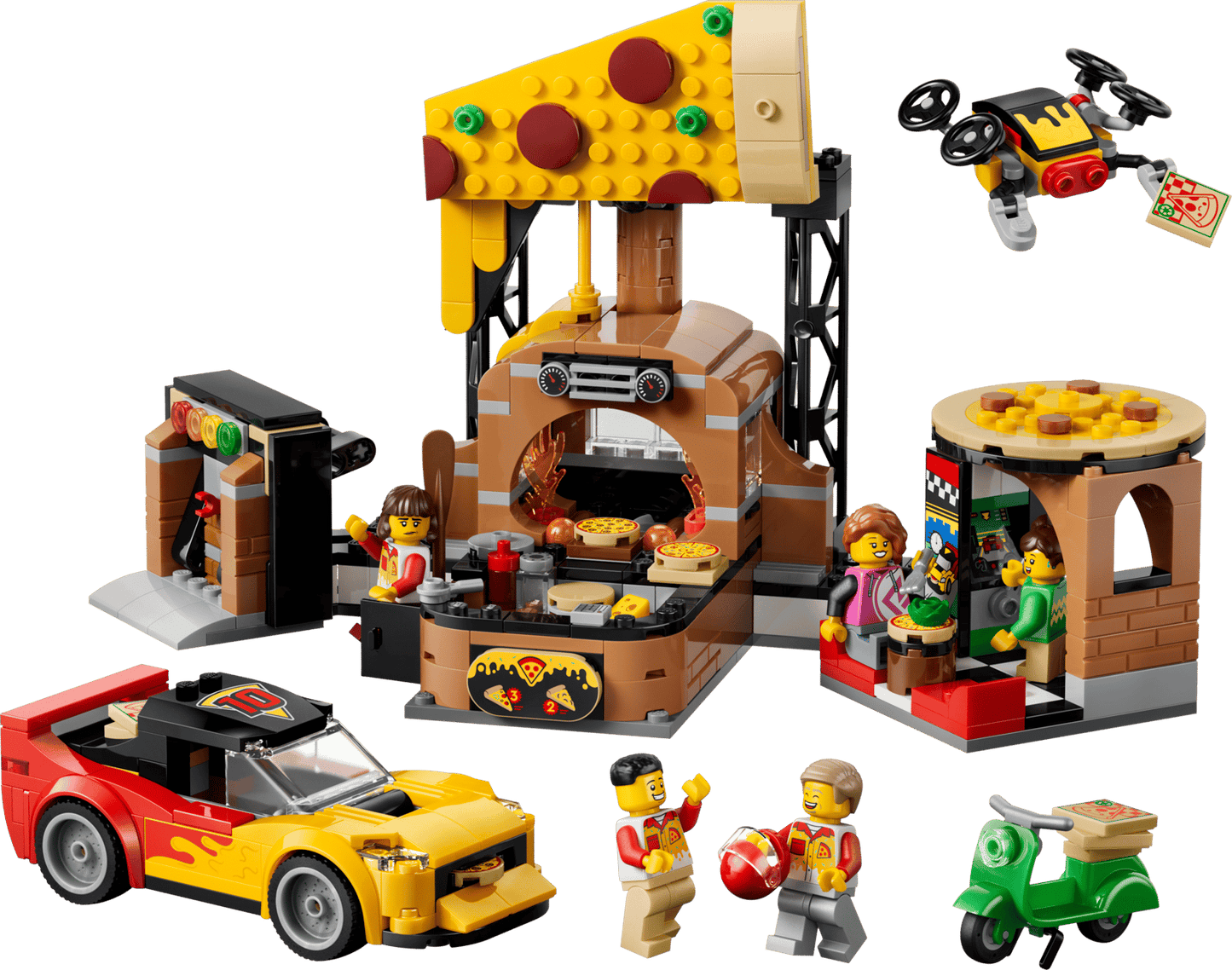 60496 Lego City Centro di consegna pizze con veicoli