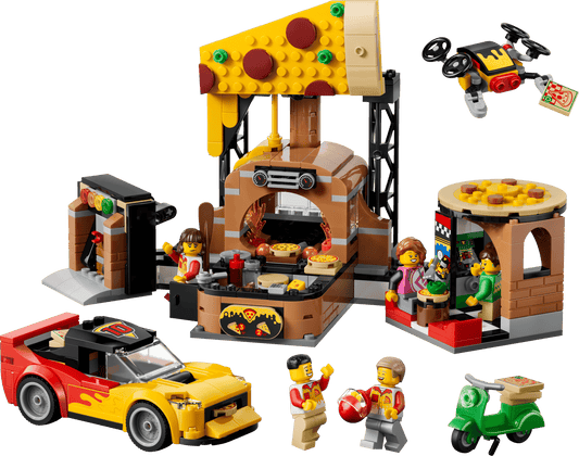 60496 Lego City Centro di consegna pizze con veicoli