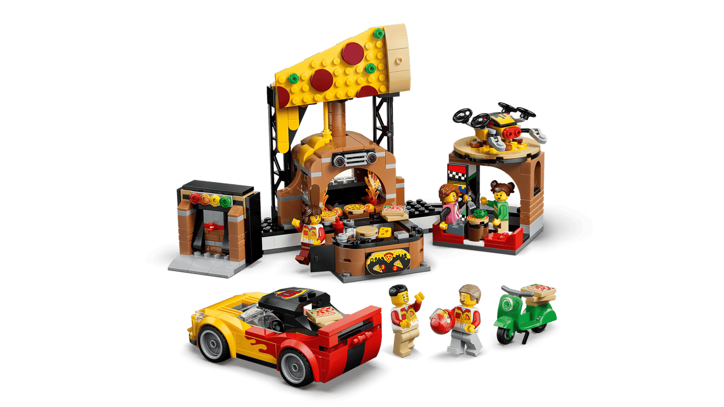 60496 Lego City Centro di consegna pizze con veicoli