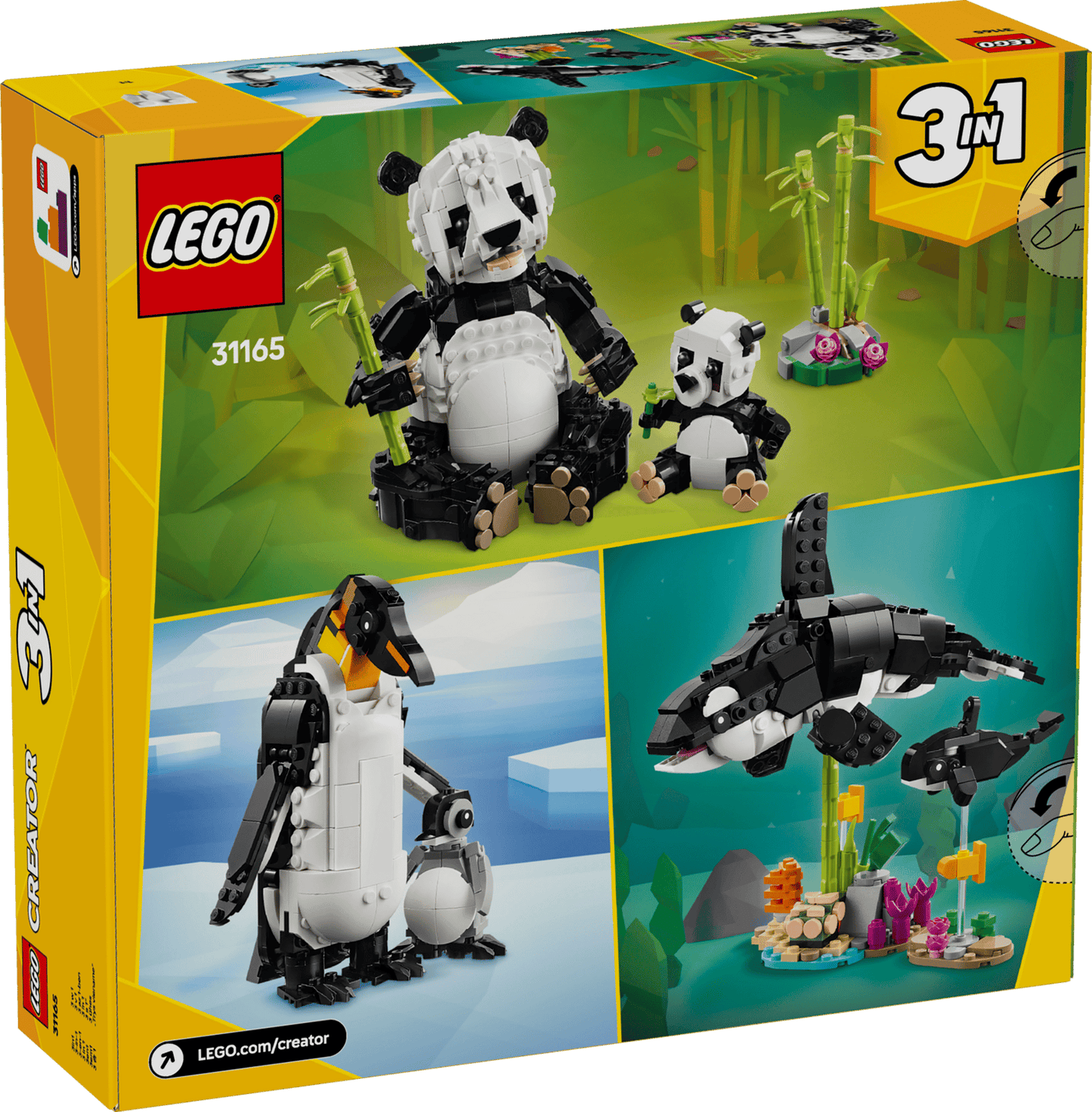 31165 LEGO Creator 3in1 - Animali selvatici: famiglia di panda