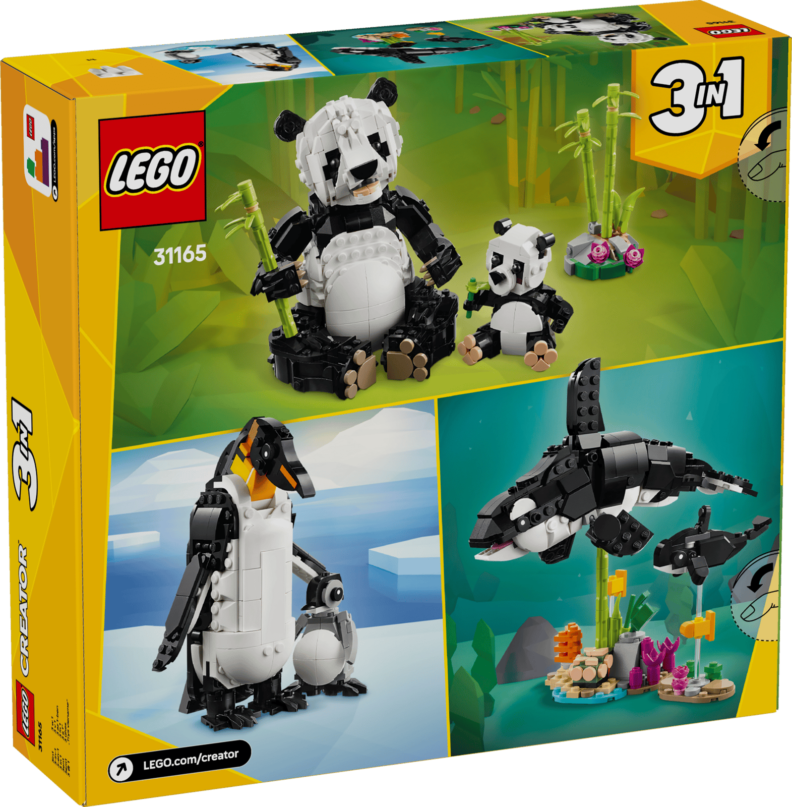 31165 LEGO Creator 3in1 - Animali selvatici: famiglia di panda
