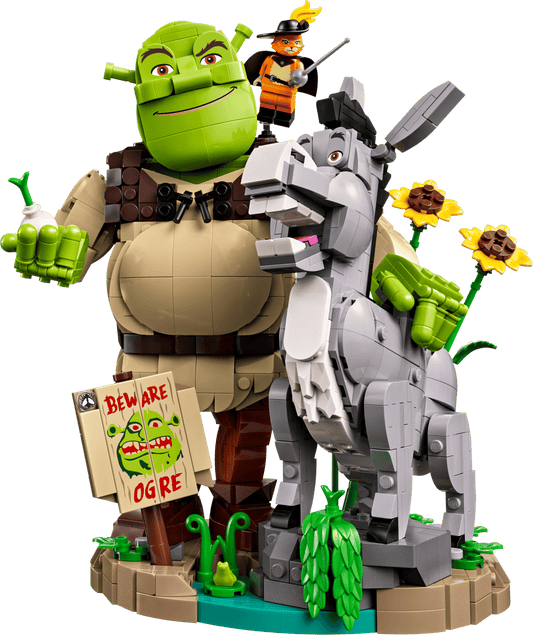 72423 Lego Icons Shrek, Ciuchino e Gatto con gli Stivali