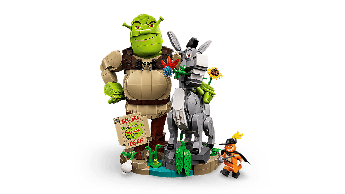 72423 Lego Icons Shrek, Ciuchino e Gatto con gli Stivali
