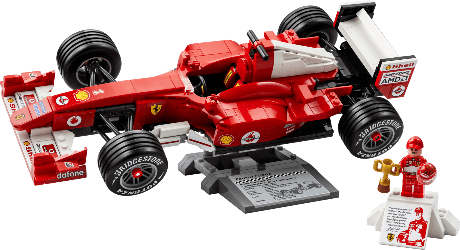 11375 LEGO® Icons Ferrari F2004 e Michael Schumacher Set F1