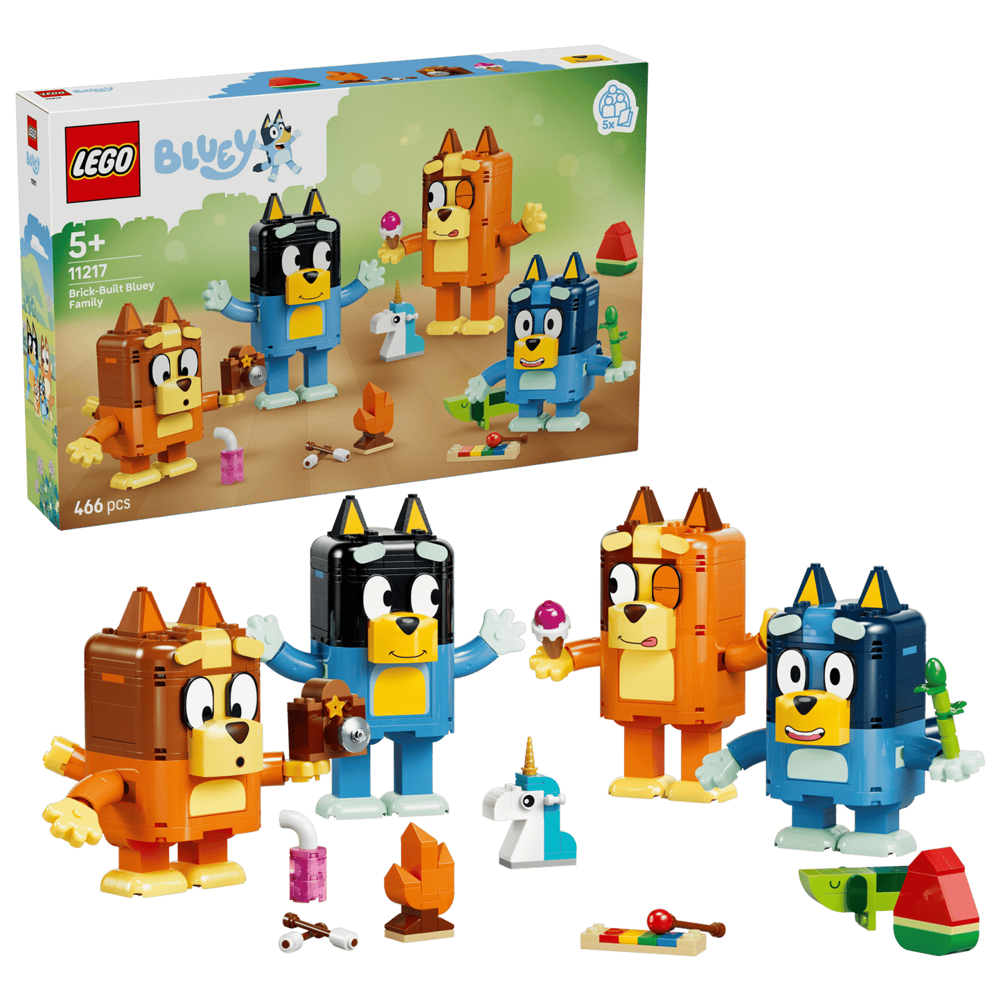 11217 Lego  Bluey Famiglia Bluey in mattoncini