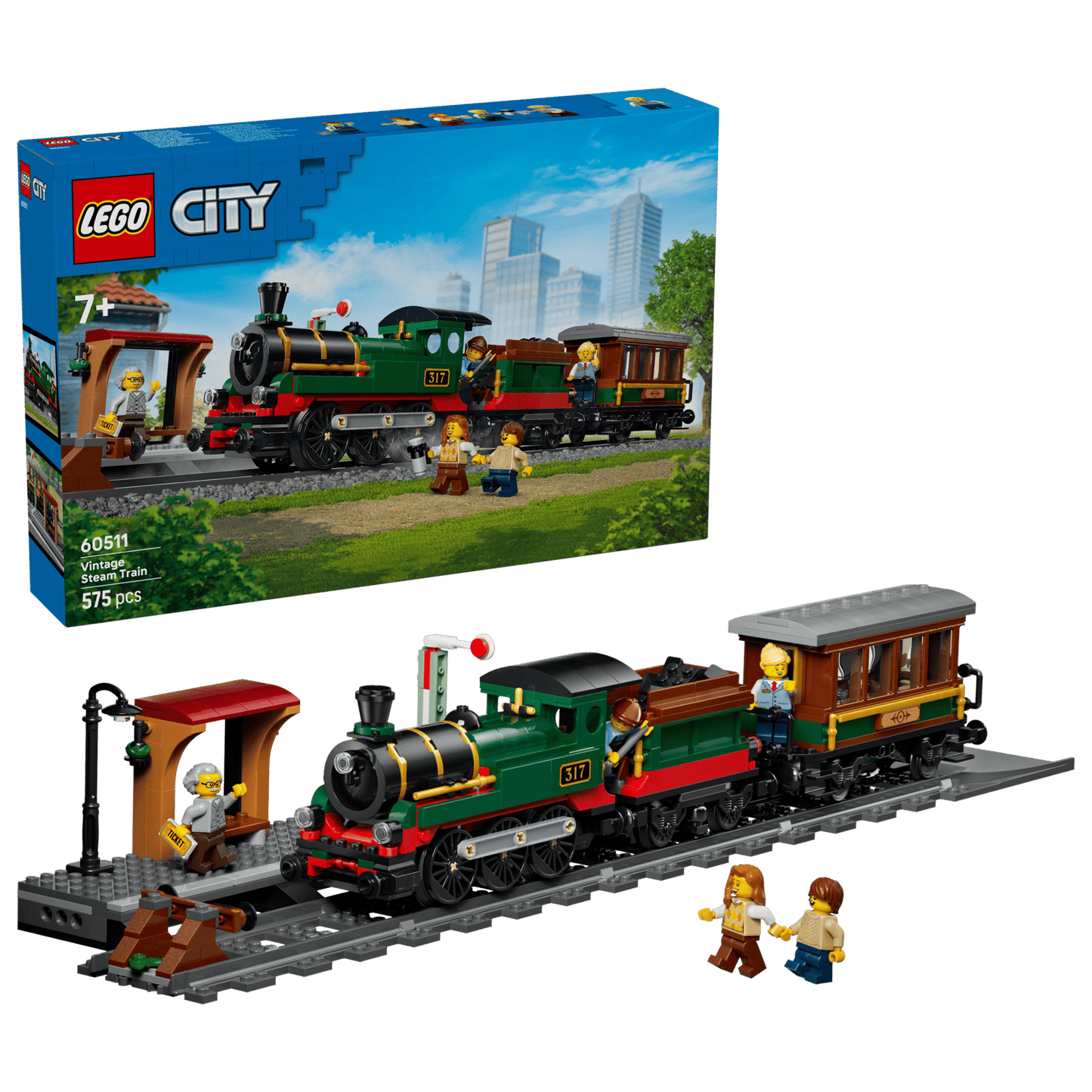 60511 Lego City Treno a vapore vintage
