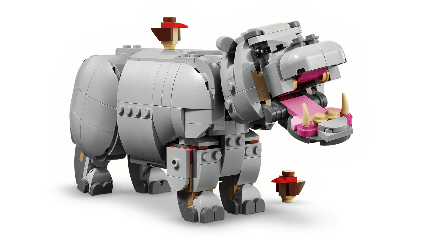 31171 LEGO Animali selvatici: maestoso rinoceronte con uccelli