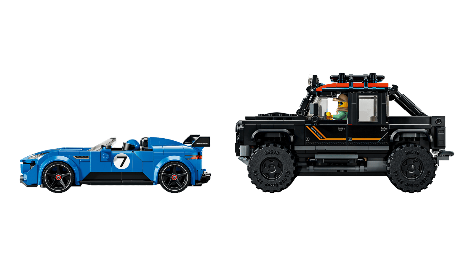 77264 Lego Speed Champions Jaguar Project 7 e Land Rover Defender