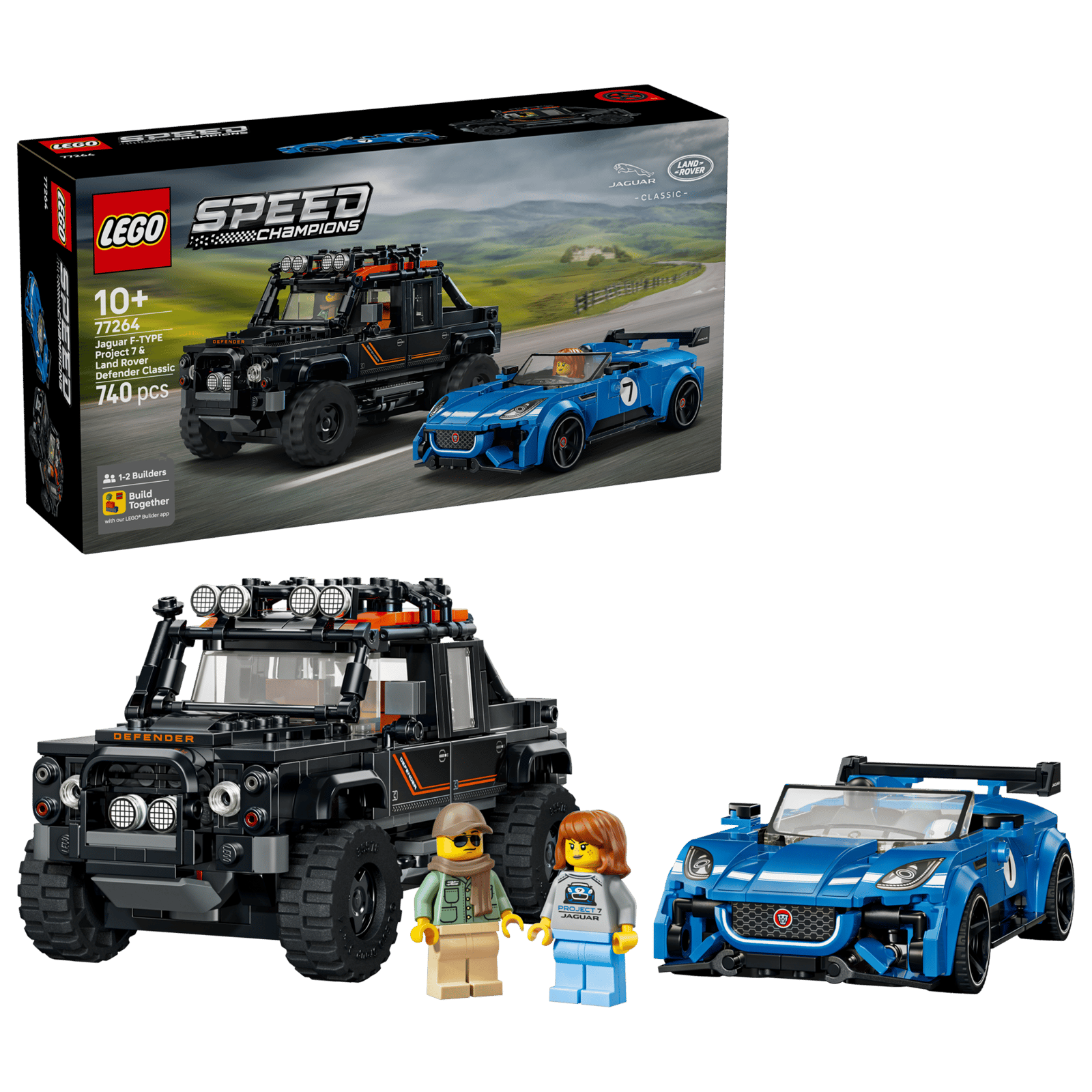 77264 Lego Speed Champions Jaguar Project 7 e Land Rover Defender