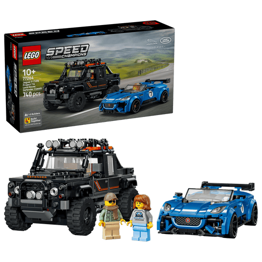 77264 Lego Speed Champions Jaguar Project 7 e Land Rover Defender