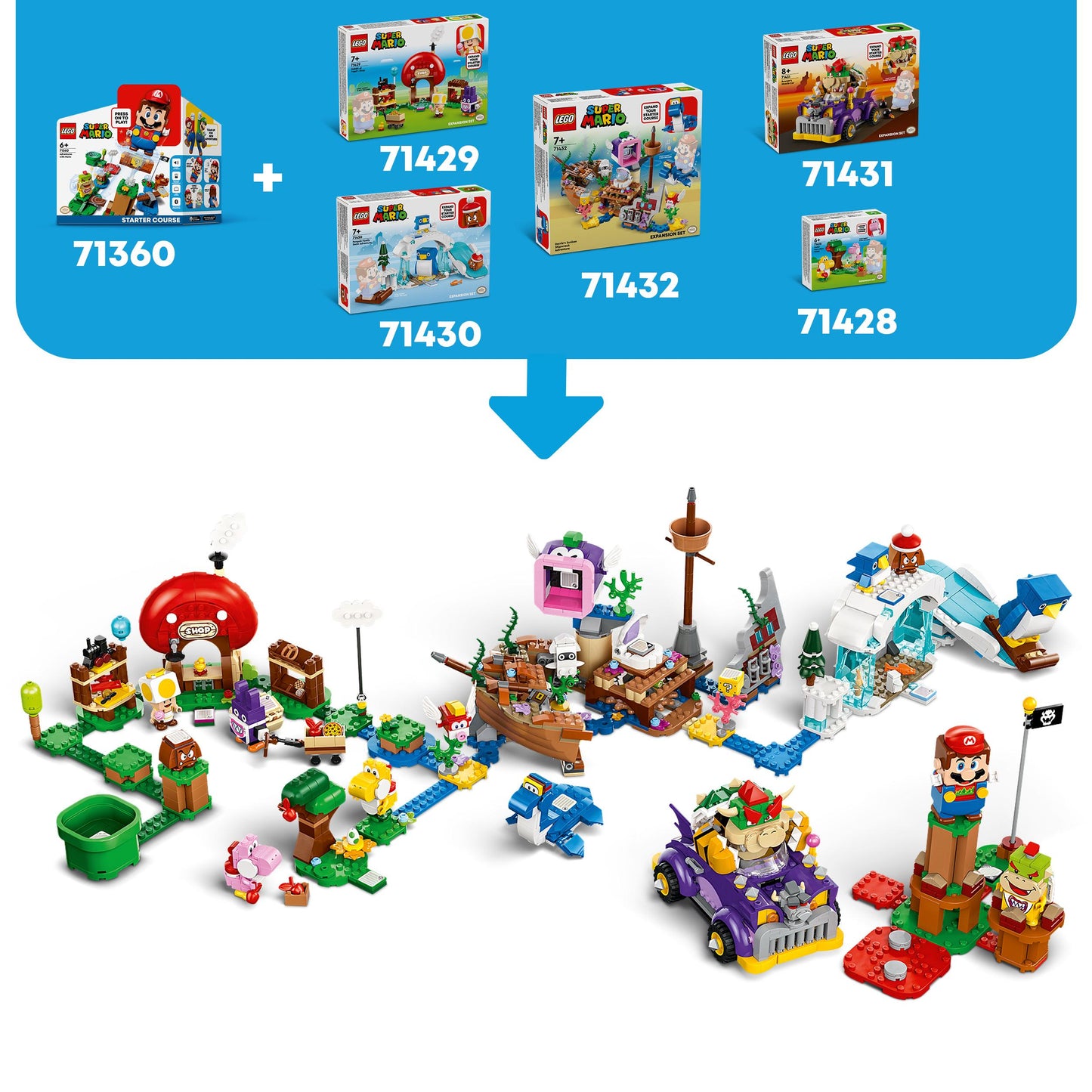 71432 LEGO Super Mario Pack di espansione Il veliero sommerso di Dorrie
