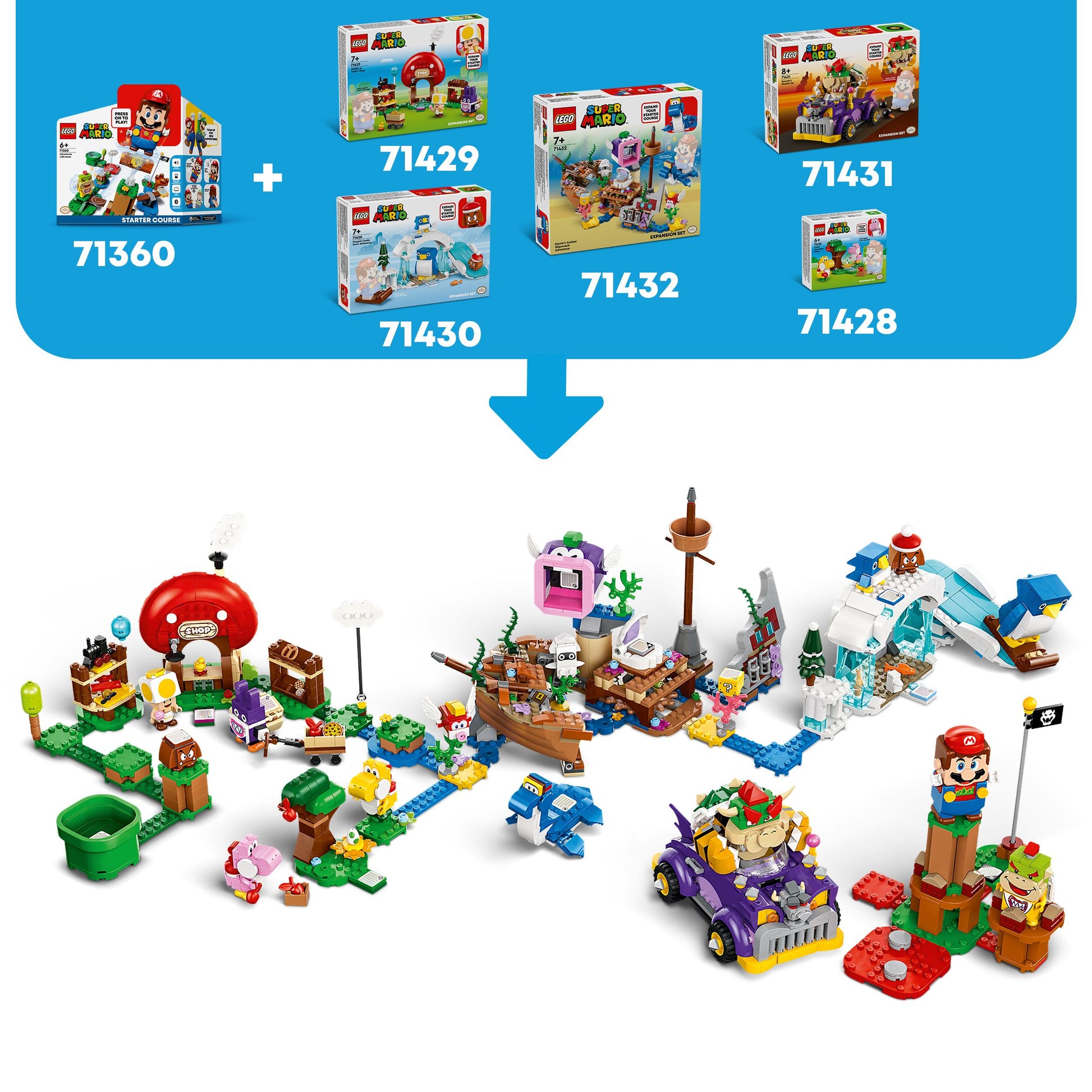 71432 LEGO Super Mario Pack di espansione Il veliero sommerso di Dorrie
