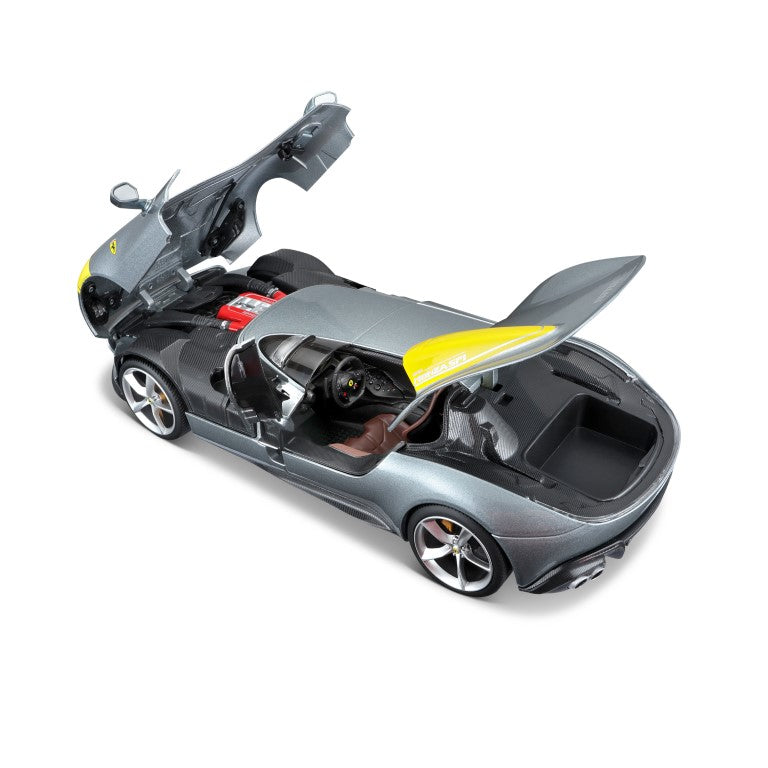 18-16013 Bburago Ferrari  R&P - Ferrari Monza SP1, grigia - Scala 1:18