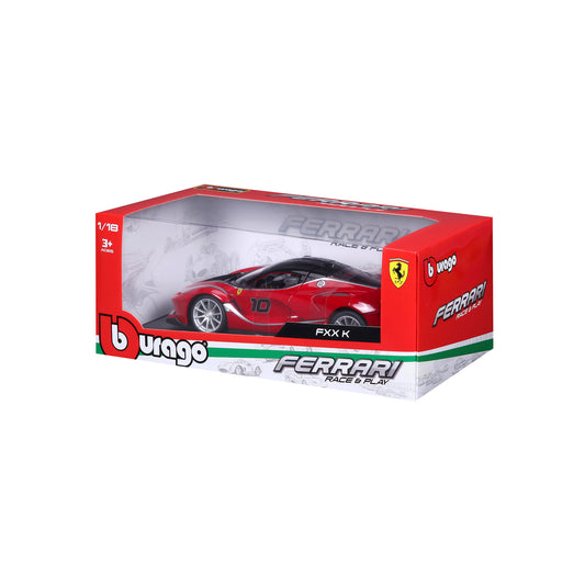 18-16010 Bburago Ferrari R&P - Ferrari FXX K #10, rossa - Scala 1:18