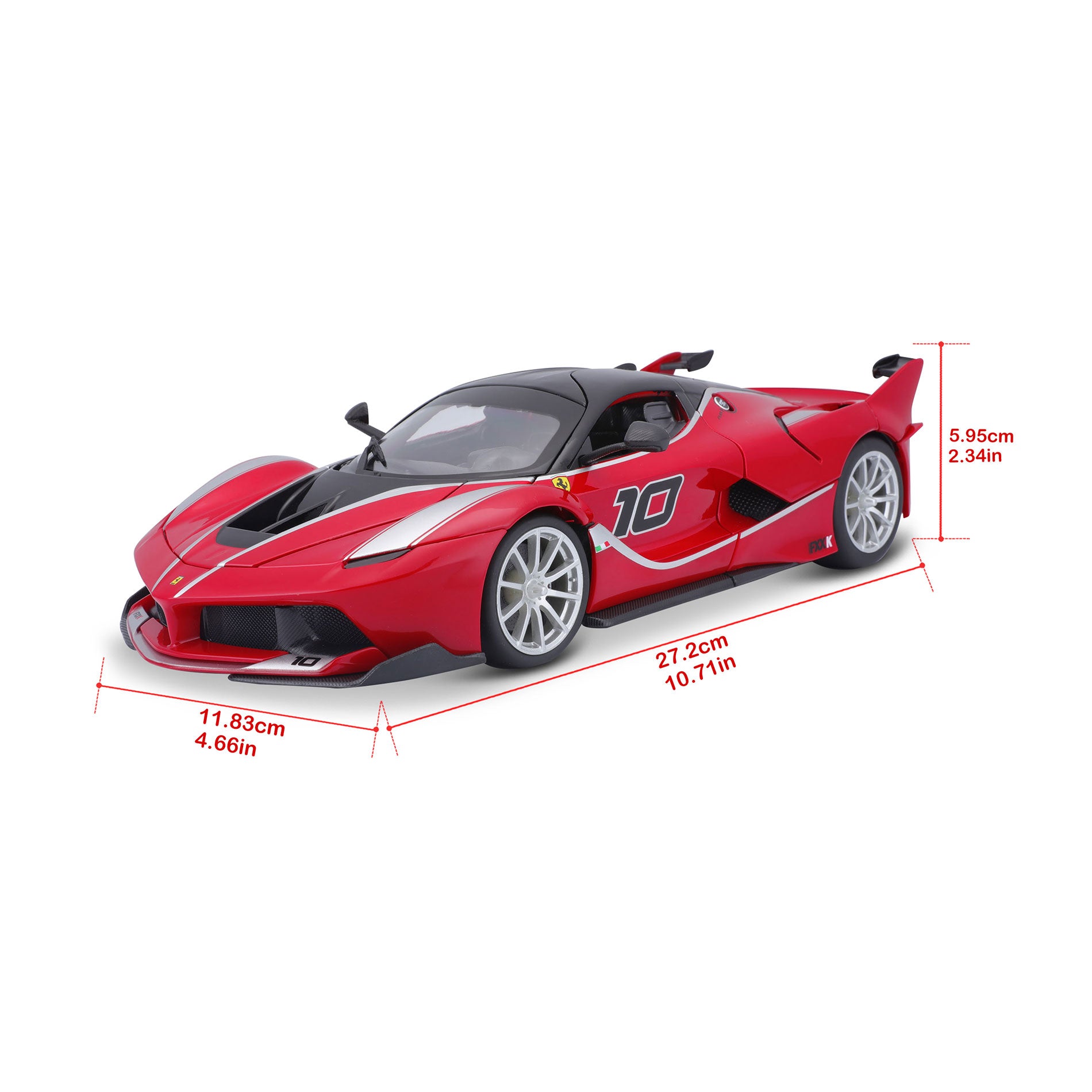 18-16010 Bburago Ferrari R&P - Ferrari FXX K #10, rossa - Scala 1:18