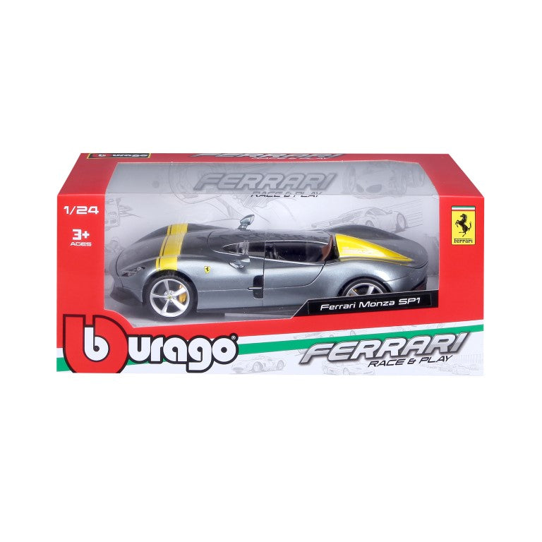 18-26027 Bburago Ferrari R&P - Ferrari Monza SP1, grigia - Scala 1:24