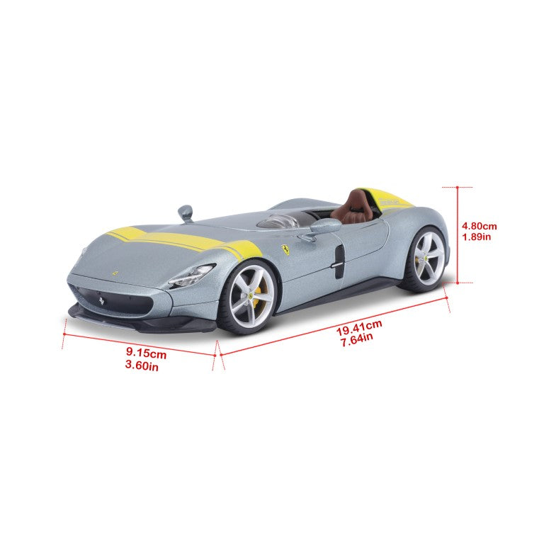 18-26027 Bburago Ferrari R&P - Ferrari Monza SP1, grigia - Scala 1:24