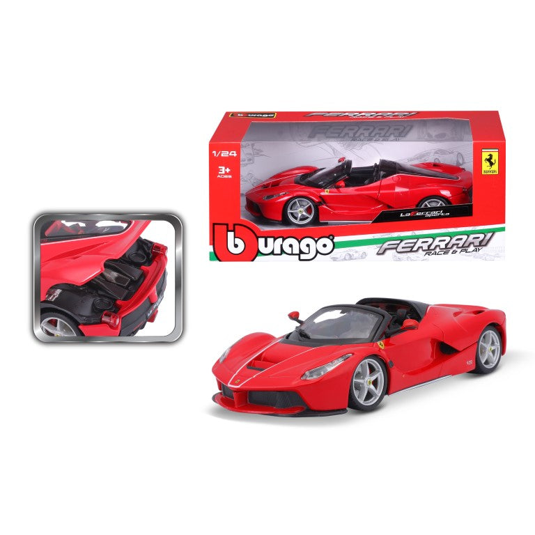 18-26022 Bburago Ferrari Race&Play - Ferrari LaFerrari Aperta, rossa - 1:24