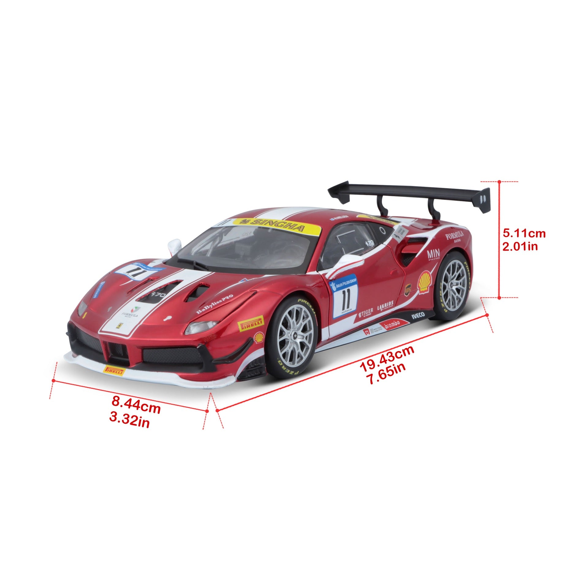 18-26308 Bburago Ferrari Racing - Ferrari 488 Challenge (2017) - 1:24
