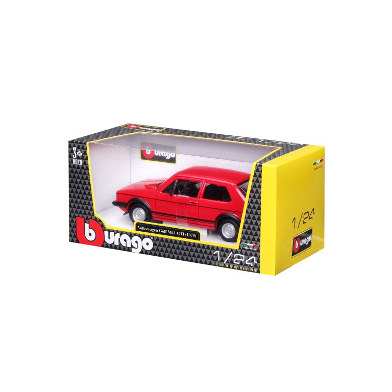 18-21089 RD Bburago -  Volkswagen Golf Mk1 GTI, rossa (1979) - 1:24
