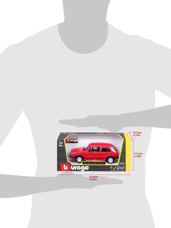 18-21089 RD Bburago -  Volkswagen Golf Mk1 GTI, rossa (1979) - 1:24