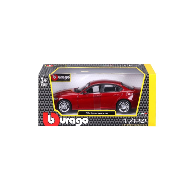 18-21080 RD Bburago -  Alfa Romeo Giulia (2016), rossa - Scala 1:24