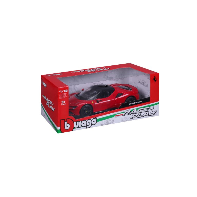 18-16015 Bburago Ferrari R&P - Ferrari SF90 Stradale, rossa - Scala 1:18