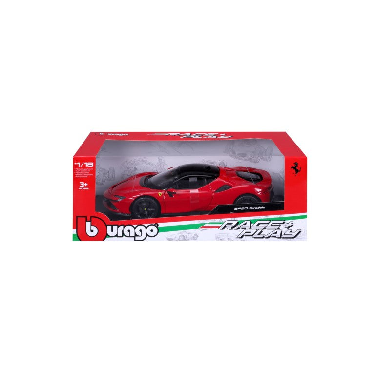 18-16015 Bburago Ferrari R&P - Ferrari SF90 Stradale, rossa - Scala 1:18