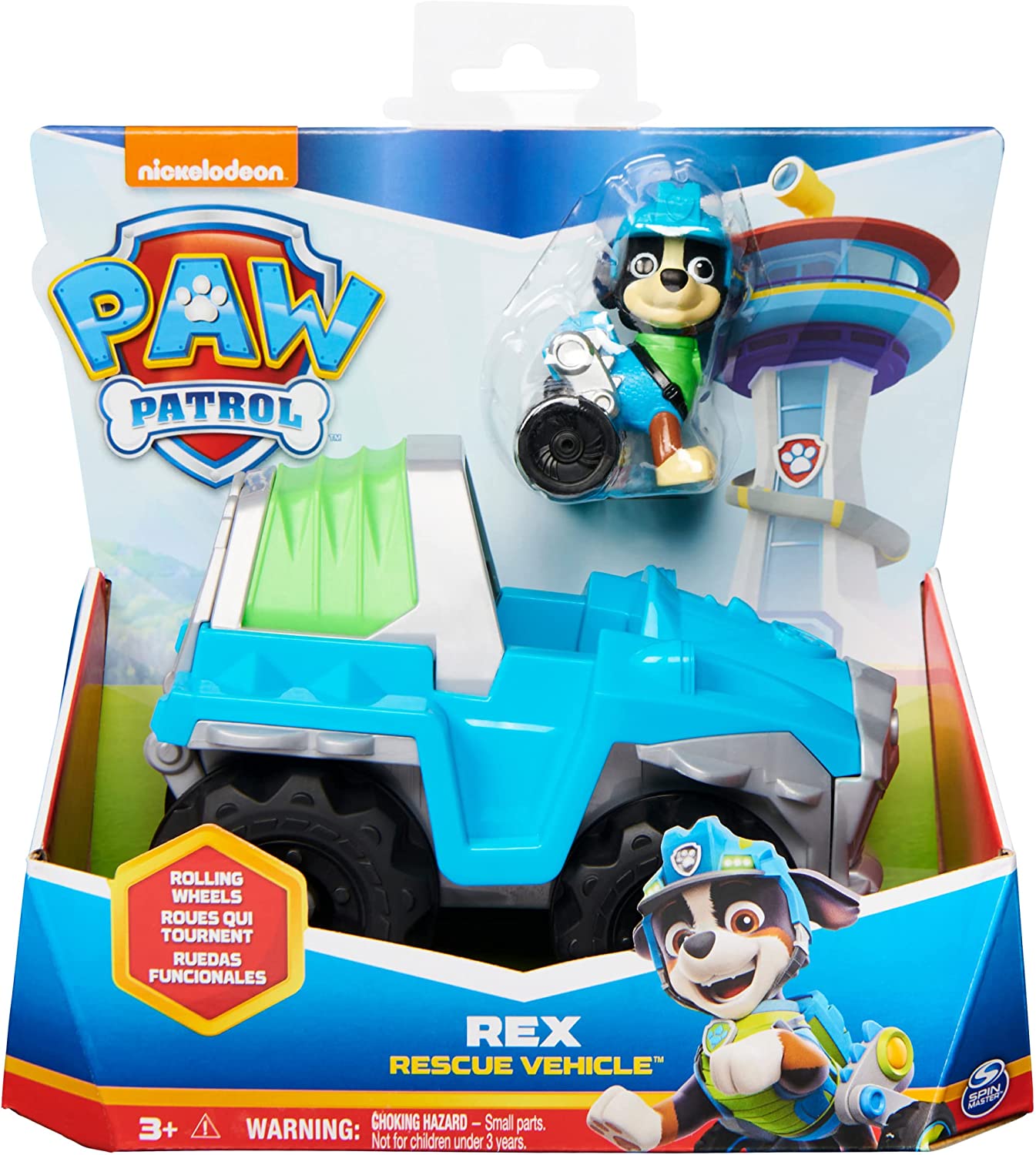 Spin Master PAW Patrol Veicolo Base Rex Dino Rescue Mezzo con Personaggio