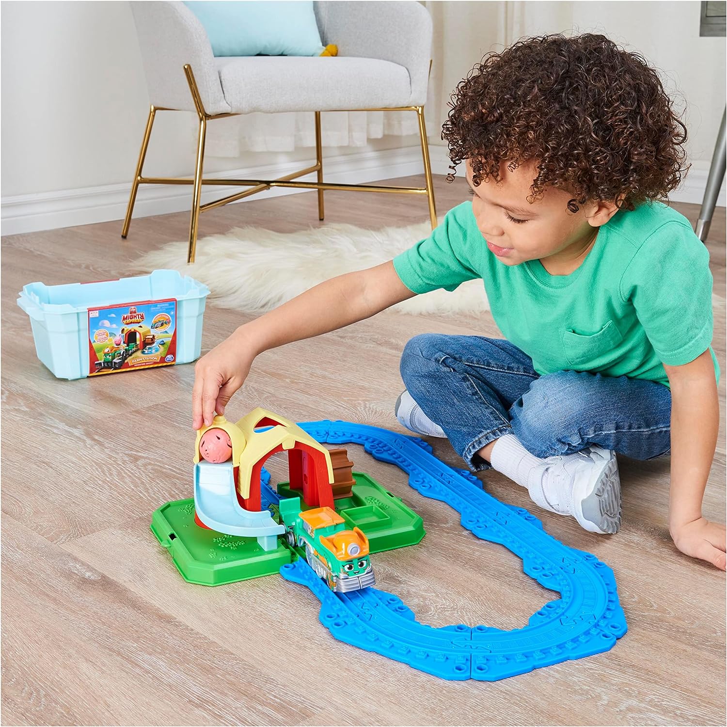 6060195 MIGHTY EXPRESS Playset Fattoria (Story Adventure Bucket)
