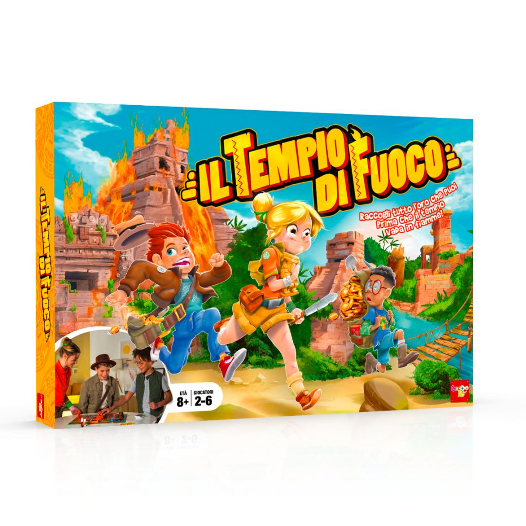 Rocco Giocattoli Il Tempio di Fuoco Gioco da Tavolo Avventura con Trappole e Tes