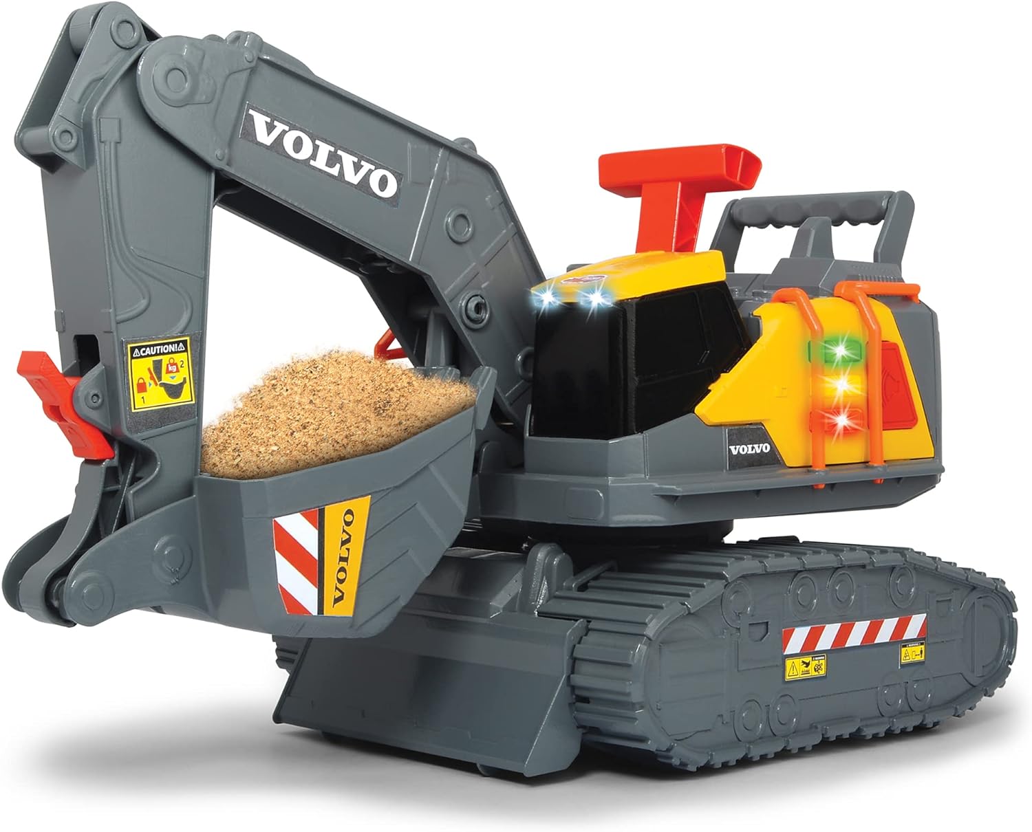 203725006 Dickie toys Volvo Escavatore cm. 30, rileva il peso, luci e suoni