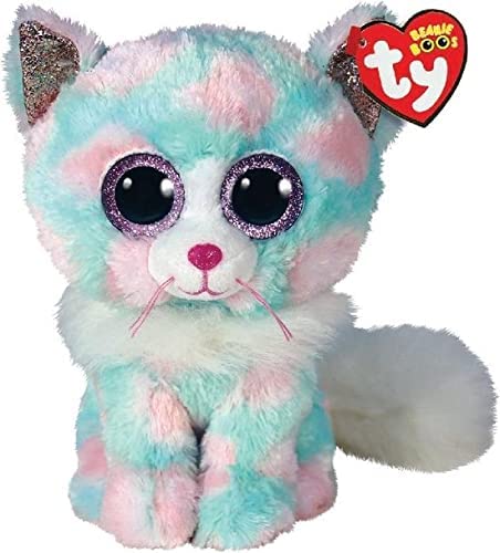 T37288 TY - Beanie Boos - 28 cm - OPAL gatto azzurro e bianco