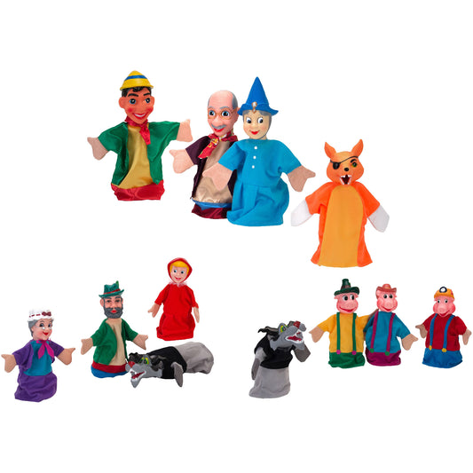 40772 Burattini per Bambini Set 4 Personaggi Assortiti Teatro delle fiabe