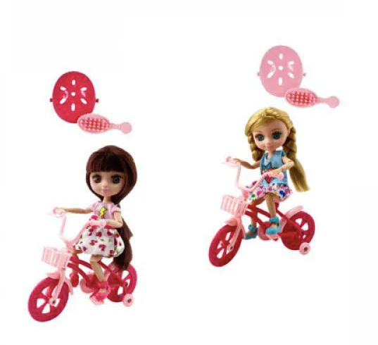 ODS 44651 Mini Fashion Doll con bicicletta