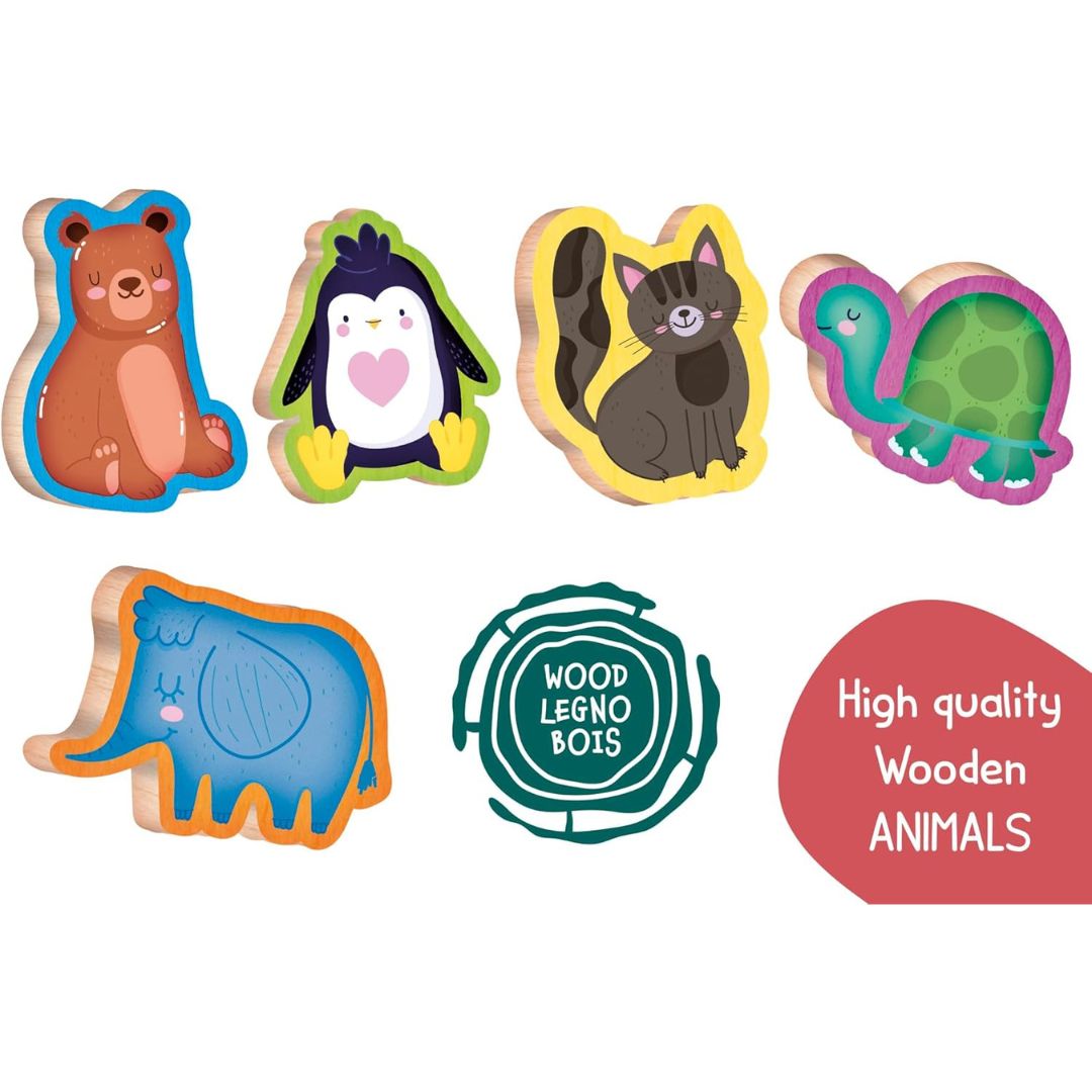 96893 Lisciani - Giochi Montessori: Animal Fun - Puzzle 3D