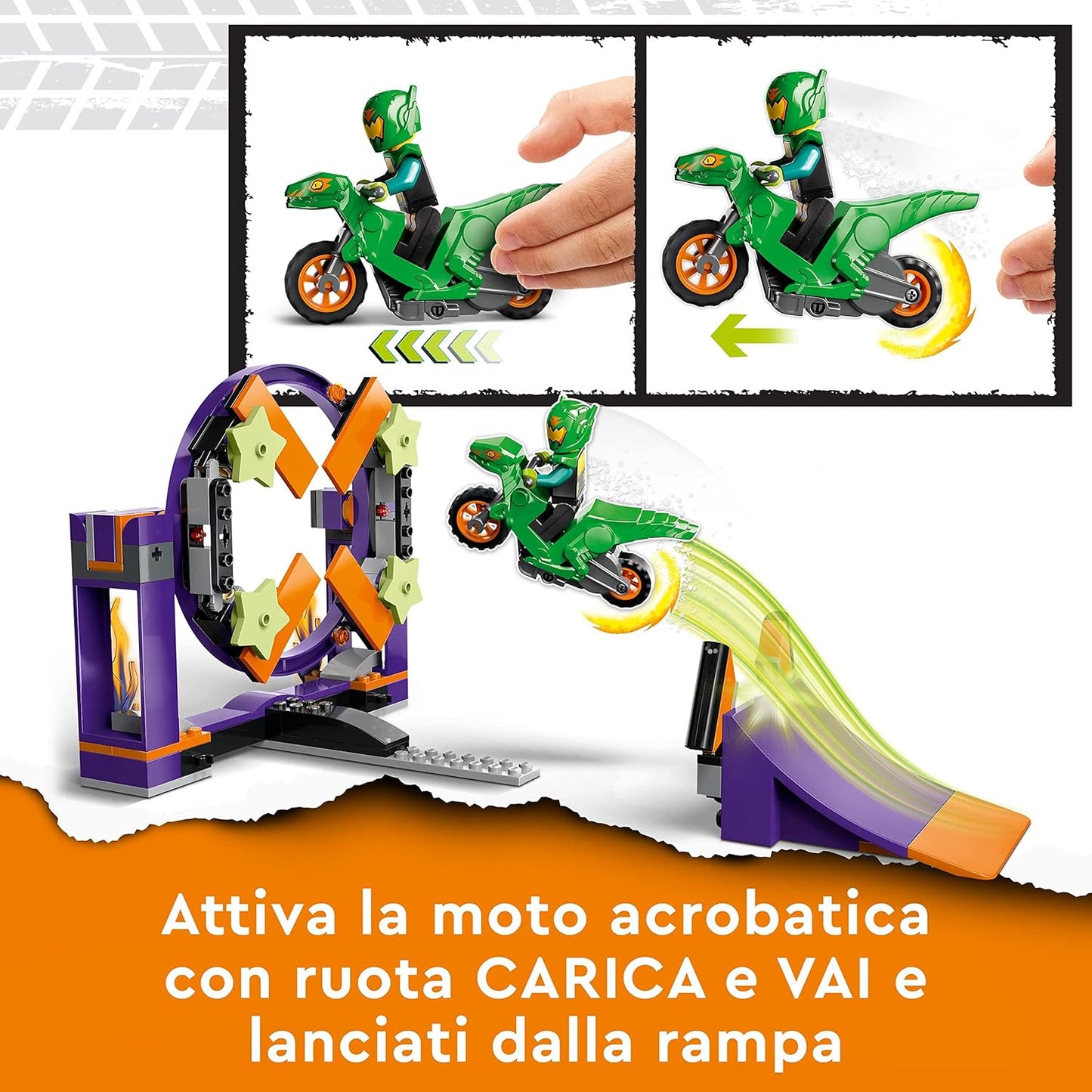 60359 - Lego - City Stuntz - Sfida acrobatica: schiacciata sulla rampa
