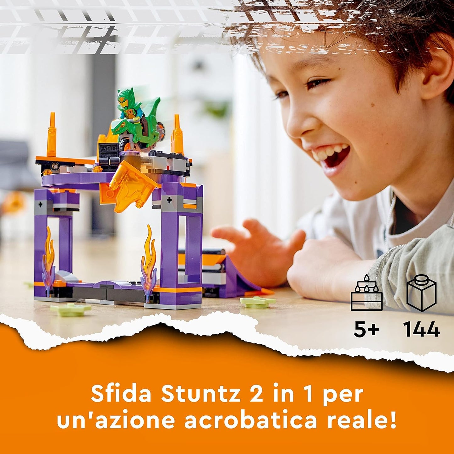 60359 - Lego - City Stuntz - Sfida acrobatica: schiacciata sulla rampa