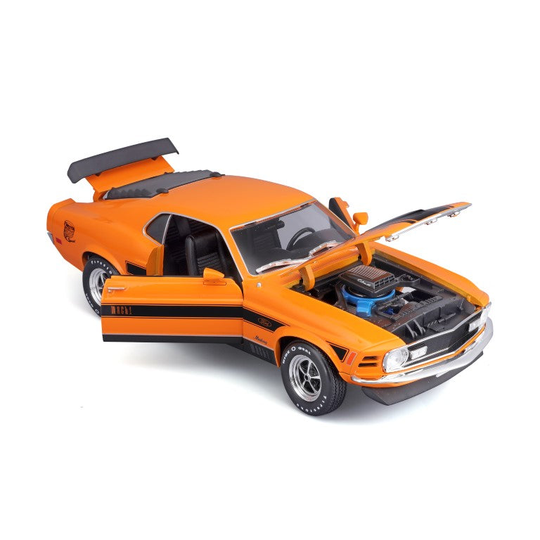 31453 OG Bburago Maisto - Ford Mustang Mach 1 (1970), arancione - 1:18
